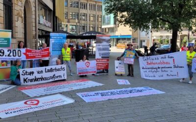 Keine Krankenhausplanung ohne uns! Mahnwachen in Düsseldorf