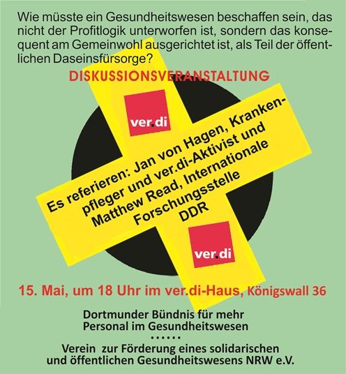 Für ein Gesundheitswesen jenseits der kapitalistischen Profitlogik – Diskussionsveranstaltung am 15. Mai in Dortmund
