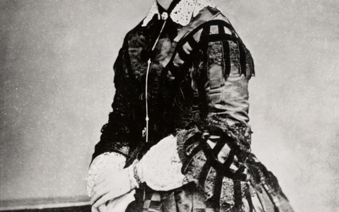 Ein schwarz-weiß Porträt von Florence Nightingale